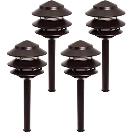 4 Pack Westinghouse 2.4W Low Voltage LED Landscape Pathlight (Remington Bronze)