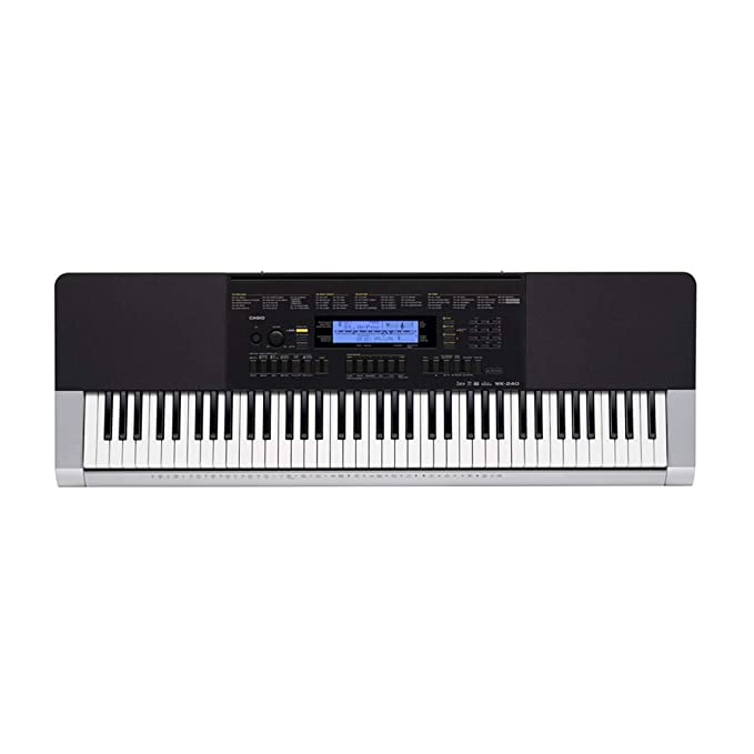 Casio WK-240K7 Electronic Keyboard (Black and Silver)