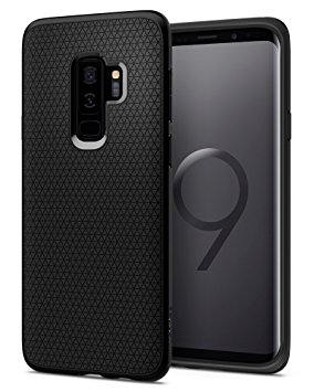 Samsung Galaxy S9 Plus Case, Spigen® [Liquid Air Armor] Galaxy S9 Plus Case with Light but Durable Flexible Protection with Geometric Pattern for Samsung Galaxy S9 Plus (2018) - Matte Black - 593CS22920