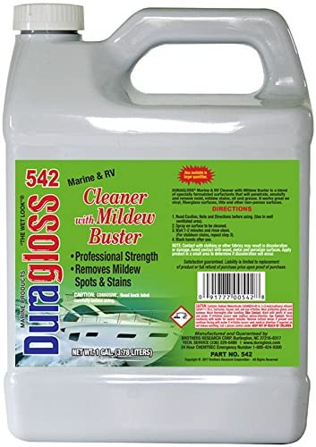 Duragloss 542 Marine and RV Cleaner removes stains and mildew, one gallon
