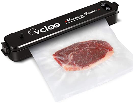 Vcloo Vacuum Sealer Machine, Automatic Food Sealer for Preservation, Suitable for Dry & Moist Food [LED Indicator Lights] [Compact Design]