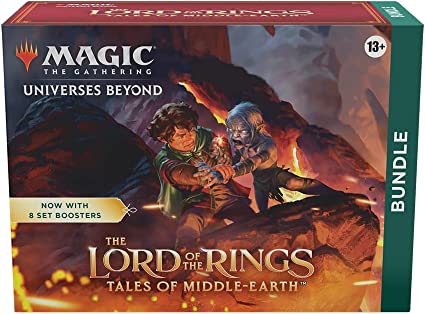 Magic The Gathering The Lord of The Rings: Tales of Middle-Earth Bundle - 8 Set Boosters   Accessories