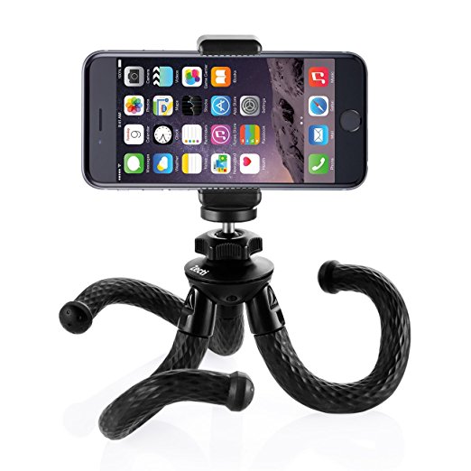 Flexible Phone Tripod, Zecti Flexible Mini Tripod Stand with Smartphone Holder Mount for SLR, Digital Camera, GoPro, iPhone Smartphone iPhone 6, Samsung Galaxy S6 Edge Note 3 Note 4