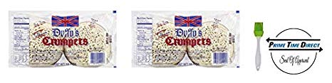 Duffy's Crumpets, 12.5 oz (Pack of 2) with Silicone Basting Brush in a Prime Time Direct Sealed Bag …