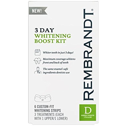 Rembrandt 3 Day Teeth Whitening Kit, 6 Custom Fit Whitening Strips