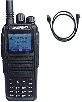 Baofeng DM-1701 Dual Band Tier I & II DMR Radio 3000 Channels, Color Display with PRG Cable & Earpiece