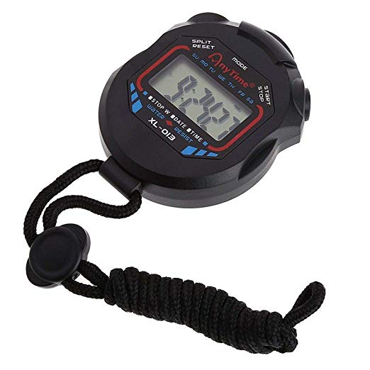 Digital Professional Handheld LCD Chronograph Sports Timers Stop Watch with Straps