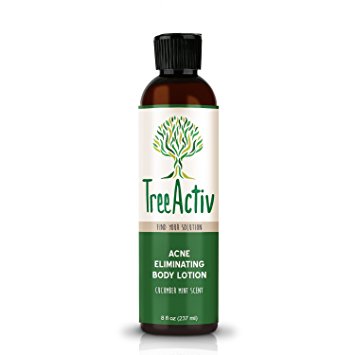 TreeActiv Acne Eliminating Body Lotion 8 fl oz | Clears Body, Back, Butt and Shoulder Acne | Anti-Acne Moisturizer | Prevents Future Breakouts | Cucumber Mint Scent