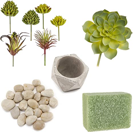 Darice Artificial Succulent Kit: Create-Your-Own Succulent Arrangement, 10 Pieces