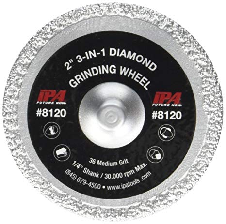Innovative Products of America IPA 3-in-1 Diamond Grinding Wheel, 2" Diameter