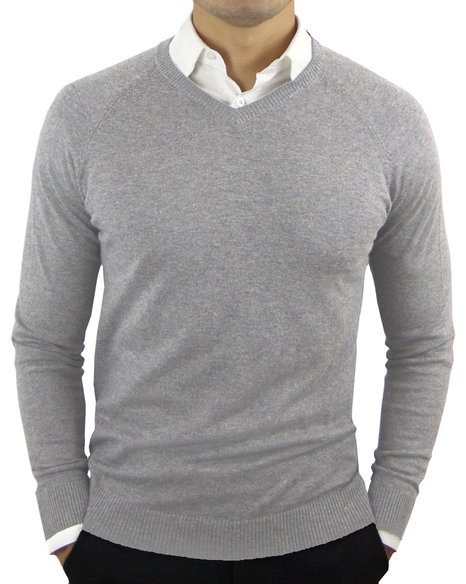 Comfortably Collared Men's Perfect Slim Fit V-Neck Sweater