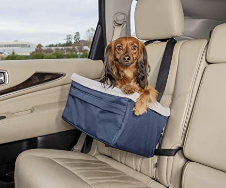 PetSafe Happy Ride Pet Booster Seat for Cars,Trucks and SUVs- Adjustable Safety Tether for Dogs - Secured by Seat Belt - Durable Liner is Machine-washable and Easy-to-Clean -Multiple Sizes and Colors