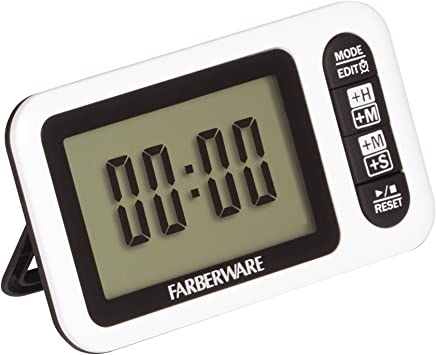 Farberware Large Digital Read Clock Timer, One Size, Black