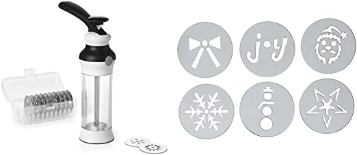 OXO Good Grips 14-Piece Cookie Press Set   OXO Good Grips Cookie Press Holiday Disk Set