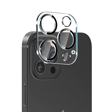 IQShield Back Camera Lens Protector Tempered Glass for iPhone 12 Pro, HD Clear with Circle Reflector Guard for iPhone 12 Pro, 9H Hardness Anti-Scratch (Black) 1 Pack