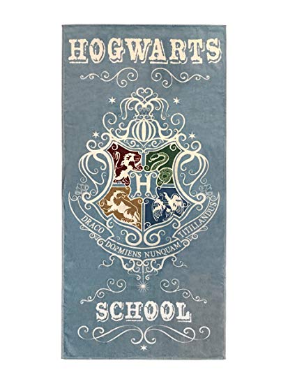 Harry Potter Hogwarts School Kids Bath/Pool/Beach Towel - Featuring The Houses Of Hogwarts - Super Soft & Absorbent Fade Resistant Cotton Towel, 28 inch x 58 inch (Official Warner Bros Product)