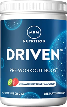 MRM Nutrition Driven Pre-Workout Powder | Strawberry Kiwi Flavored | 125mg Caffeine | Pure Ingredients| Muscle   Hydration   Energy Blends | Performance Energy | Vegan   Gluten-Free | 29 Servings