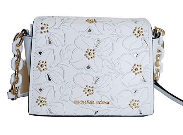 Michael Kors Women's Sofia Small Perforated Floral Studded Crossbody Bag