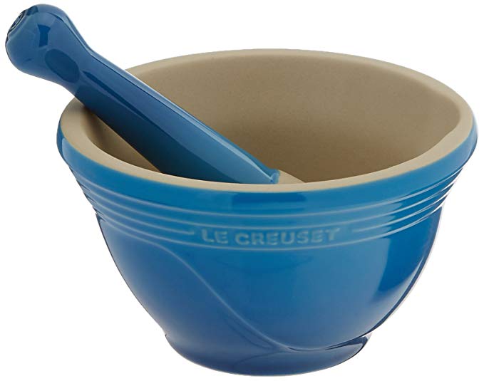 Le Creuset Stoneware 20-Ounce Mortar and Pestle, Marseille