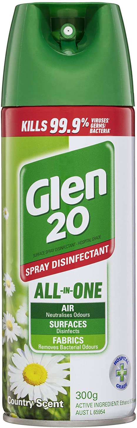 Dettol Glen 20 Disinfectant Spray Country Scent Eliminate Odour Disinfect, 300g
