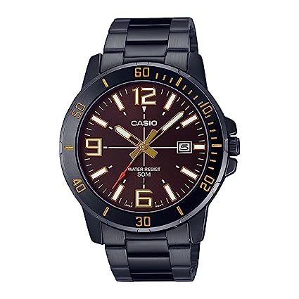 Casio Analog Brown Dial Men's Watch-MTP-VD01B-5BVUDF