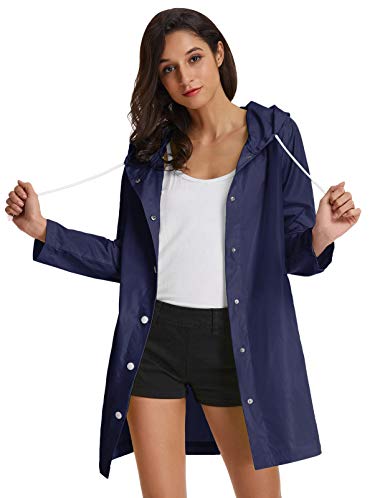 GRACE KARIN Active Lightweight Hooded Waterproof Outdoor Raincoat Jacket