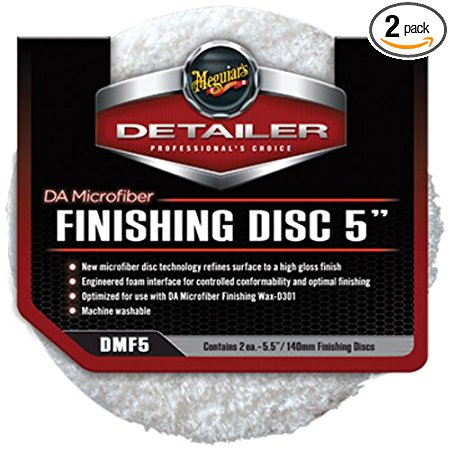 Meguiar's DMF5 5" DA Microfiber Finishing Disc, (Pack of 2)