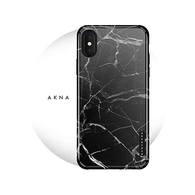 Akna iPhone X & iPhone Xs Case Marble, Sili-Tastic Series High Impact Silicon Cover with Full HD  Graphics for iPhone X & iPhone Xs (101688-U.K)