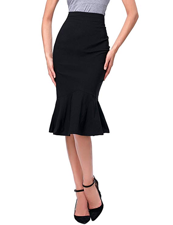 Kate Kasin Womens Wear to Work Stretchy Pencil Skirts