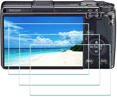 GR III Screen Protector for Ricoh GR III Digital Camera,ULBTER 0.3mm Ultra-Clear 9H Hardness Tempered Glass Flim Edge to Edge Protection, Anti-Scrach Anti-Fingerprint Anti-Bubble Anti-Water [3 Pack]