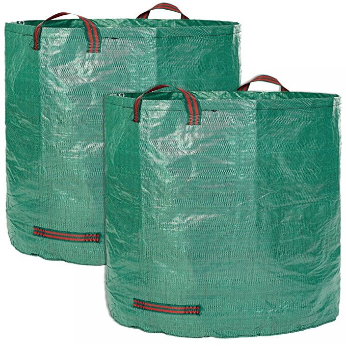 Glorytec 2 XXL Garden Bags 132 Gallons | Collapsible and Reusable Gardening Containers | Extra Large and Strong Gardening Bags | Yard Waste Bags