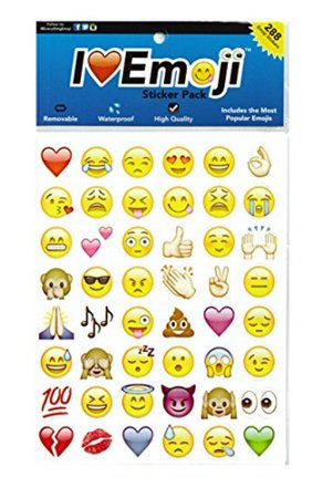 Shimie Complete Emoji Stickers Pack ,the Same as iPhone,Facebook Emoji Emoticons Free ,6 Sheets/Pack
