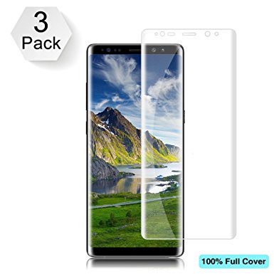 Auideas [3-Pack] Galaxy Note 8 Screen Protector (Case Friendly Version) [Not Glass] Full Coverage Screen Protector for Samsung Galaxy Note 8 [Bubble Free] with Lifetime Replacement Warranty