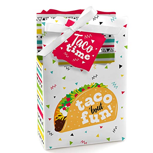 Big Dot of Happiness Taco ‘Bout Fun - Mexican Fiesta Favor Boxes - Set of 12