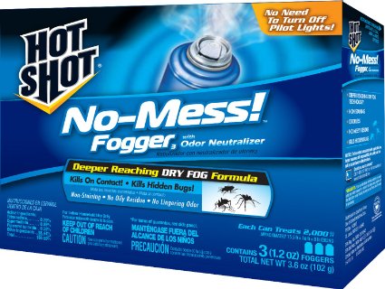 Hot Shot 20177-1 No-Mess! Fogger, 3-Count, 6-Pack