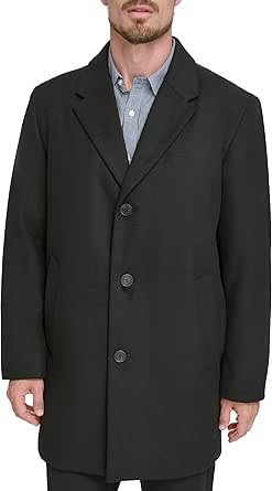 DOCKERS Men's Henry Wool Blend Top Coat