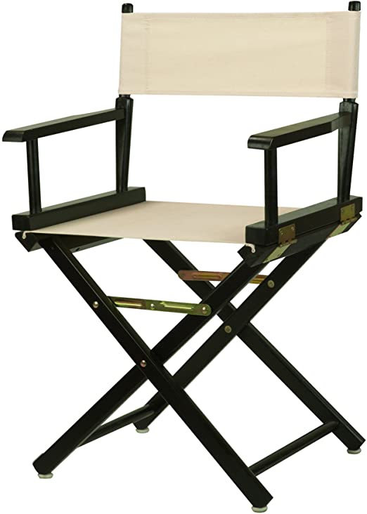 Casual Home 18" Director's Chair Black Frame with Wheat Canvas