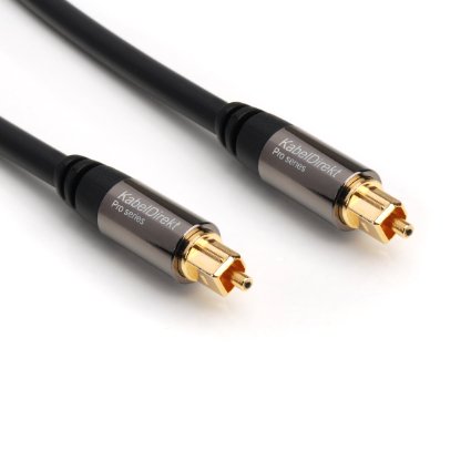 KabelDirekt 2m Optical TOSLINK Digital Audio Cable - PRO Series