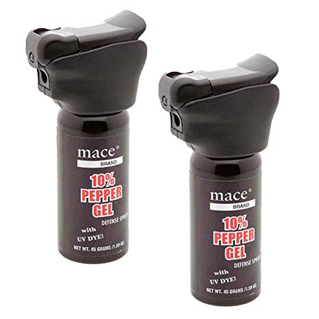 Mace Nite Defender Pepper Gel with LED Light - Lot of 2 as Shown