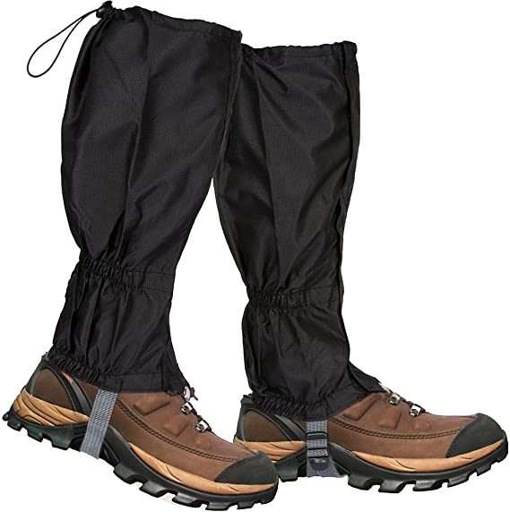 Lictin 1 Pair Hiking Gaiters Leg Gaiters Snow Gaiters Mountain Snow Legging Gaiters Lightweight Hiking Gaiters Waterproof Windproof Durable Gaiters Outdoor Walking Climbing Legging Gaiter