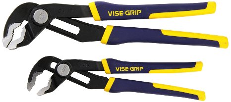 IRWIN Tools VISE-GRIP GrooveLock Pliers, V-Jaw, 2-Piece Set (2078709)