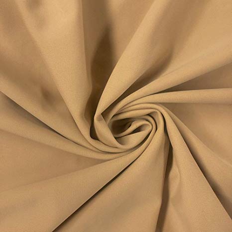 Lycra Matte Milliskin Nylon Spandex Fabric 4 Way Stretch 58" Wide Sold by The Yard Many Colors (Khaki)