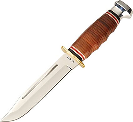 Ka-Bar 2-1235-2 Leather Handled Marine Hunter Knife