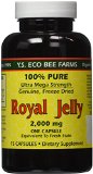 100 Pure Freeze Dried Fresh Royal Jelly - 2000 mg YS Eco Bee Farms 75 Caps