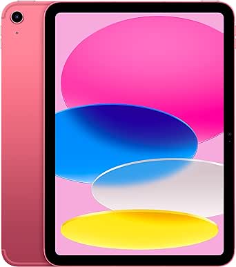 Apple iPad (10th Generation): with A14 Bionic chip, 10.9-inch Liquid Retina Display, 256GB, Wi-Fi 6   5G Cellular, 12MP front/12MP Back Camera, Touch ID, All-Day Battery Life – Pink