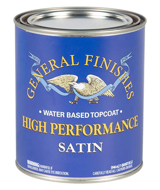 General Finishes High Performance Water Based Topcoat, 1 Quart, Satin