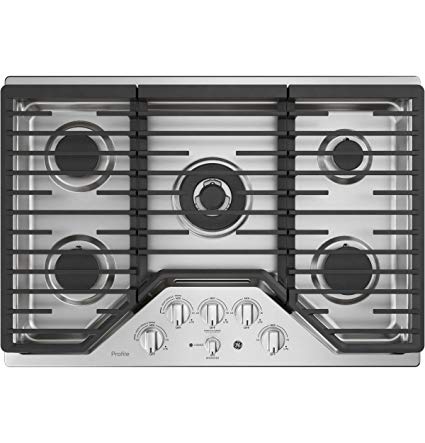 GE Profile PGP9030SLSS 30 Inch Natural Gas Sealed Burner Style Cooktop with 5 Burners in Stainless Steel