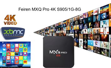 Feiren® MXQ Pro Android TV Box Smart tv Amlogic S905 Kodi Pre-installed Full Loaded Android 5.1 (TV 4K / 1G / 8G / Support Online website / support WIFI) ...