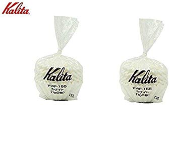 2 X Kalita: Wave Series Wave Filter 155 [1-2 persons] White , 100 sheets # 22213 (Japan Import)