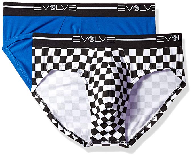 2(X)IST Evolve Men's Cotton Stretch No Show Brief Underwear Multipack Underwear